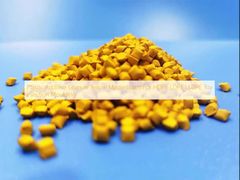 Plastic Additive Granule Yellow Masterbatch For HDPE LDPE LLDPE Toy Injection Moulding